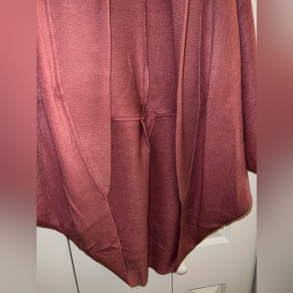 Layers by Lizden dusty rose pink Marvelush ribbed shawl collar shrug M/L - Picture 3 of 7